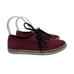 Vans Off The Wall Red Canvas Lace Up Athletic Sneakers Men's Sz 4 Women's Sz 5.5